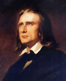 Portrait of a youthful Franz Liszt